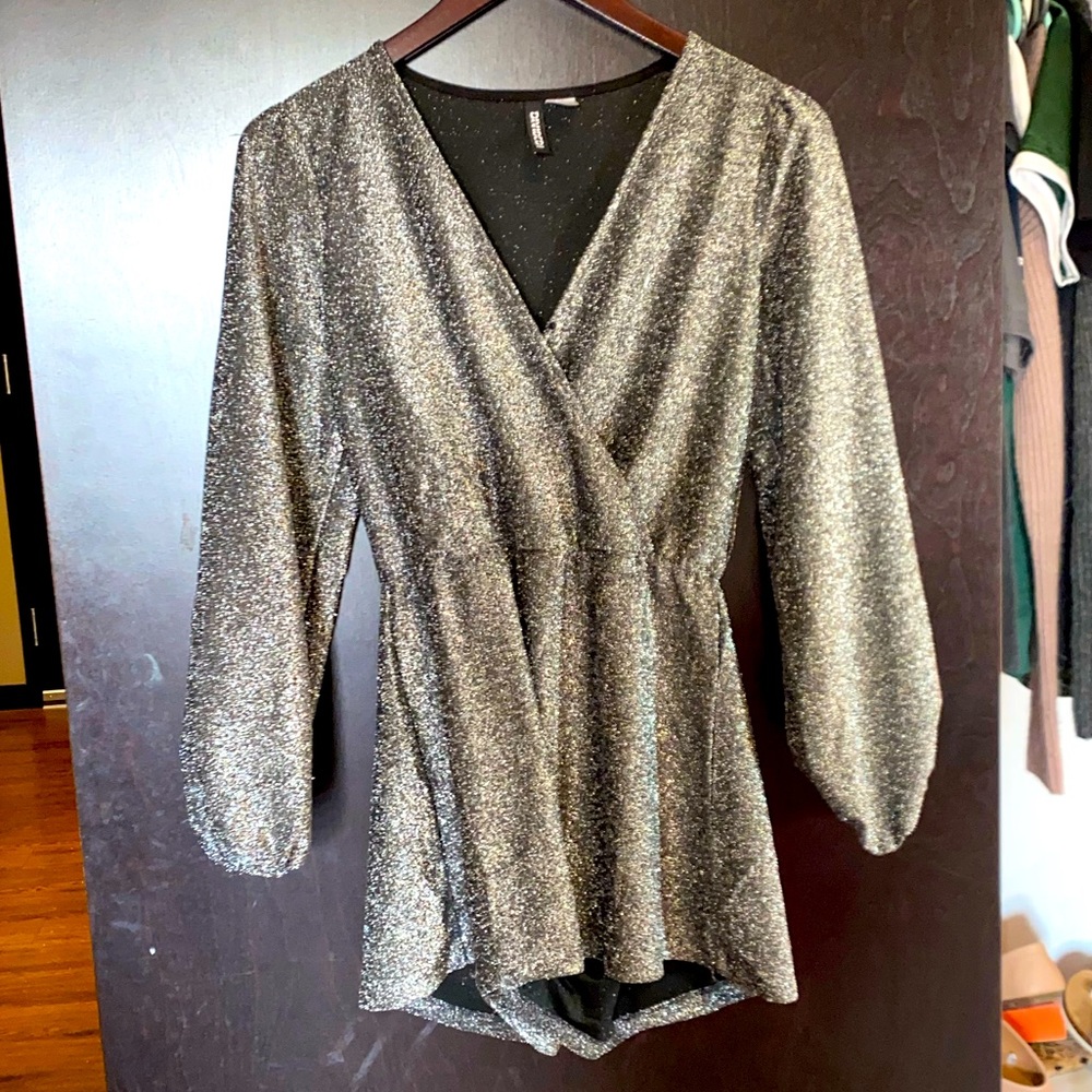 Grey Glittery Romper